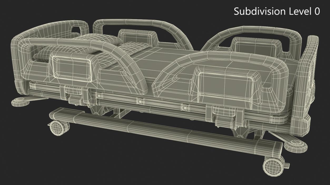 3D model Smart Hospital Bed Off State 2