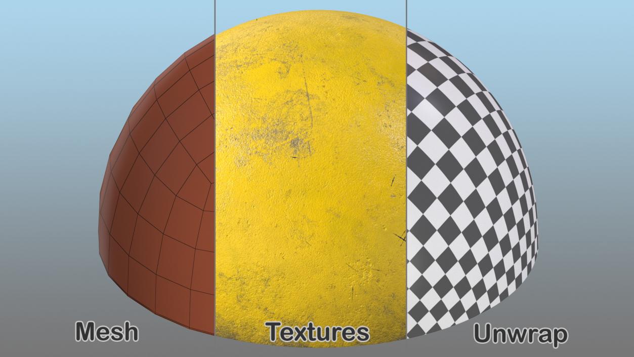 3D model Concrete Hemisphere Parking Barrier