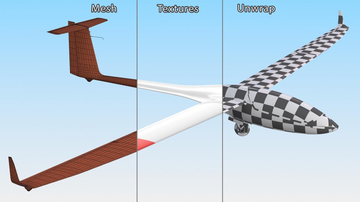 3D Gliders Collection model