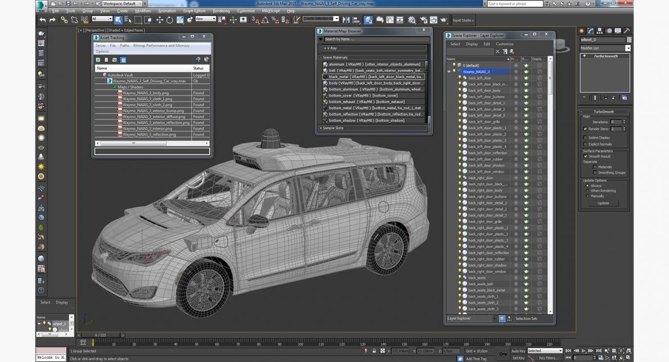 3D model Waymo NAIAS 3 Self Driving Car