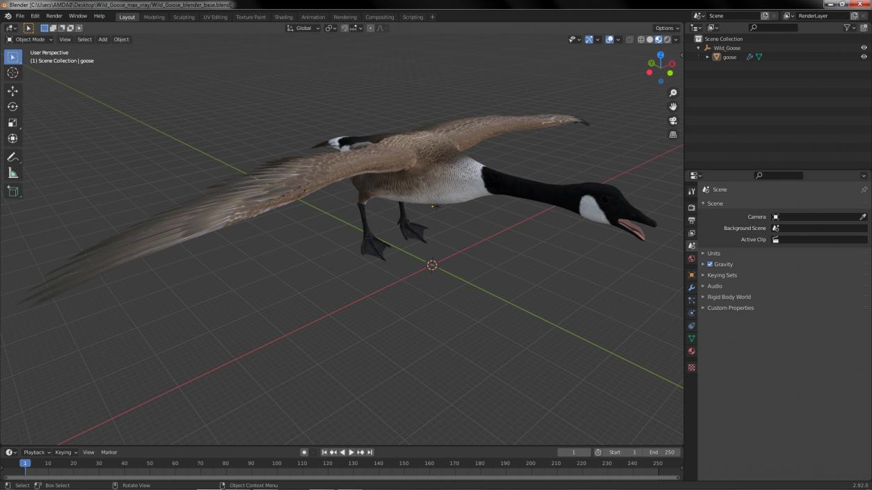 3D model Wild Goose