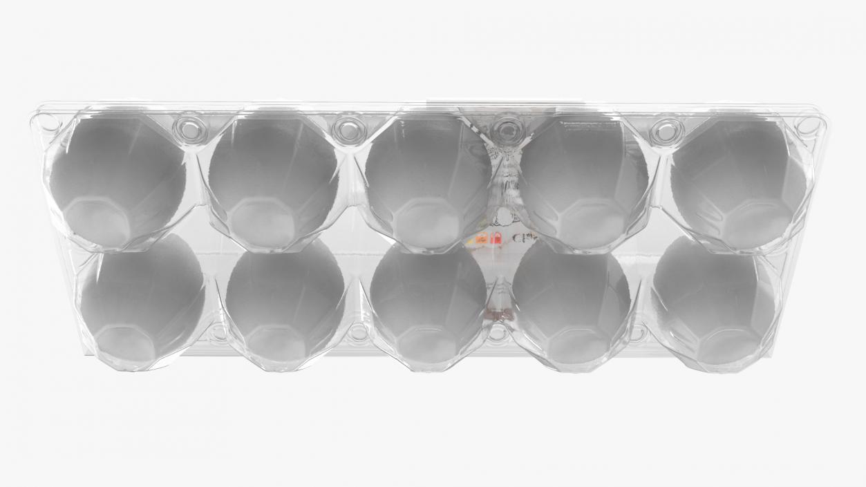 3D Egg Plastic Packaging with Ten White Eggs