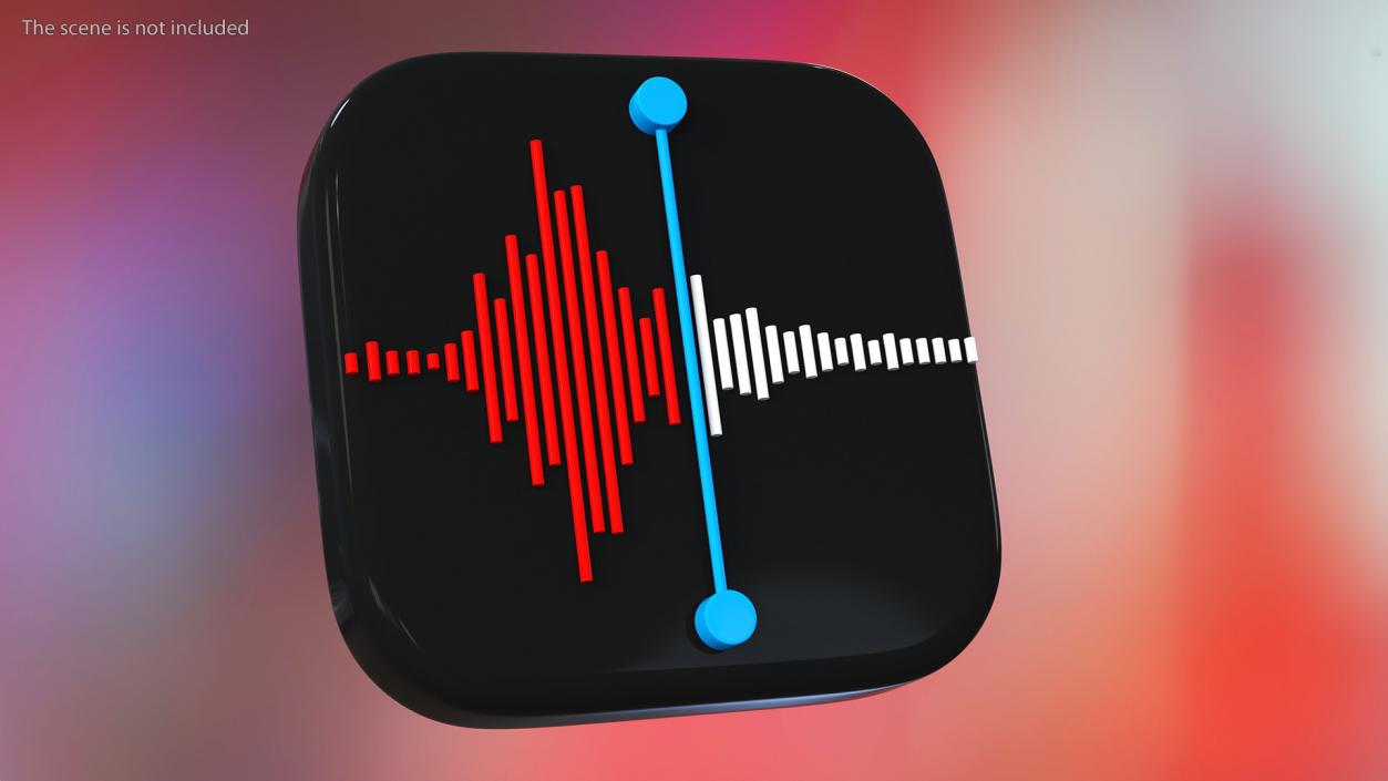 iPhone iOS Voice Memos Icon 2 3D model