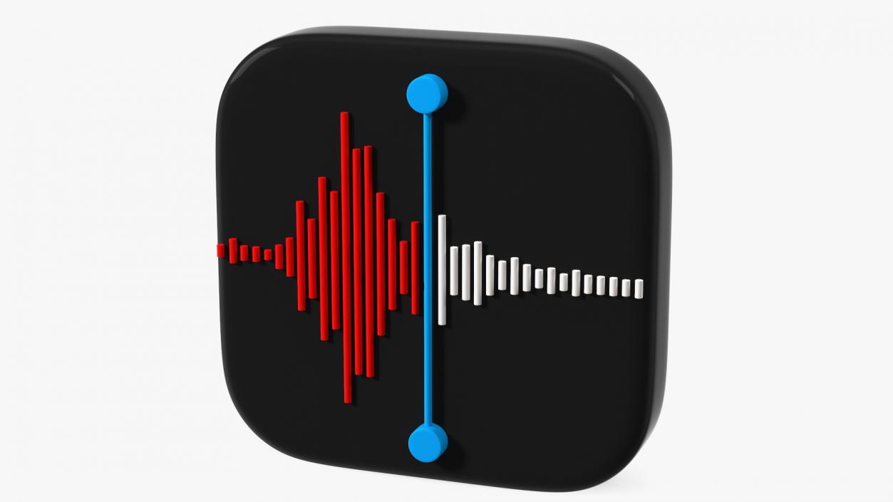 iPhone iOS Voice Memos Icon 2 3D model