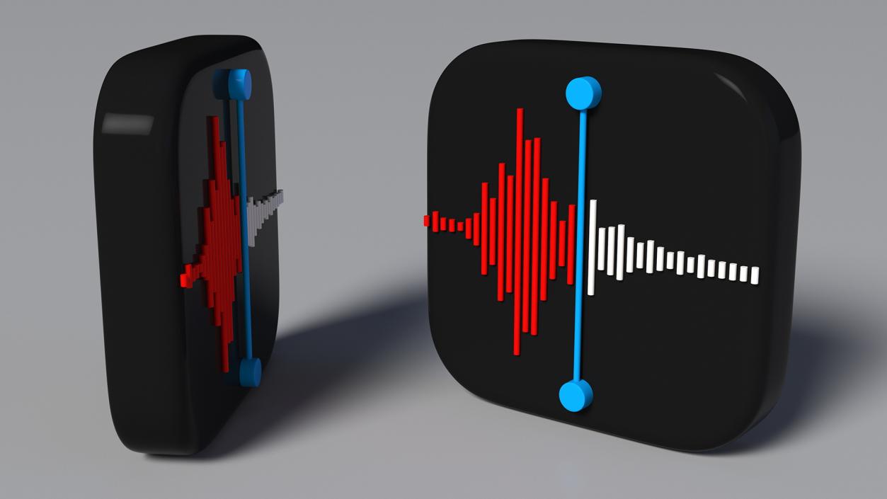 iPhone iOS Voice Memos Icon 2 3D model