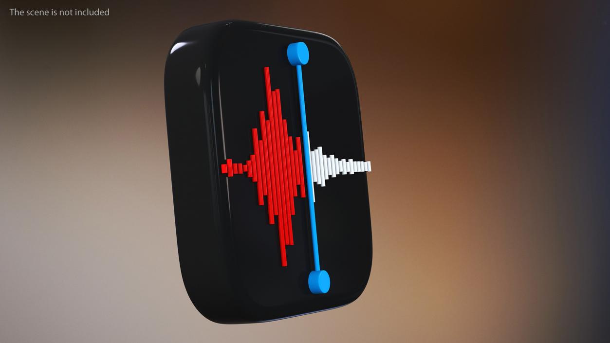 iPhone iOS Voice Memos Icon 2 3D model