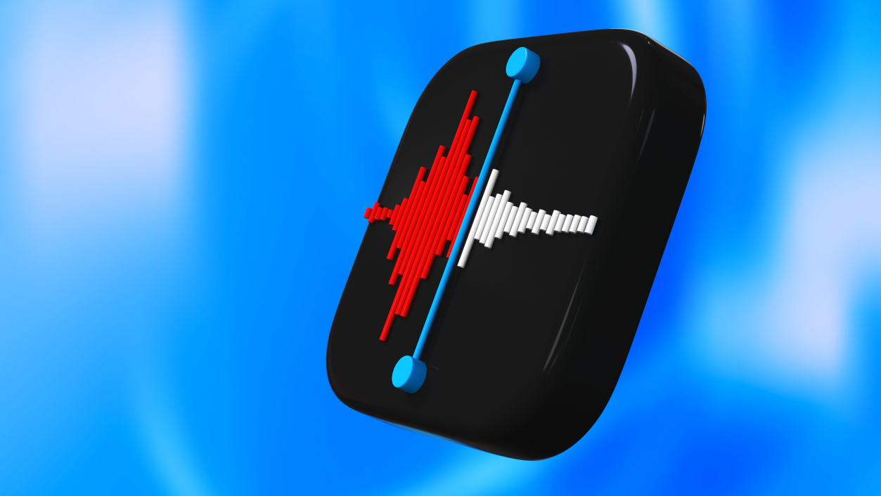 iPhone iOS Voice Memos Icon 2 3D model