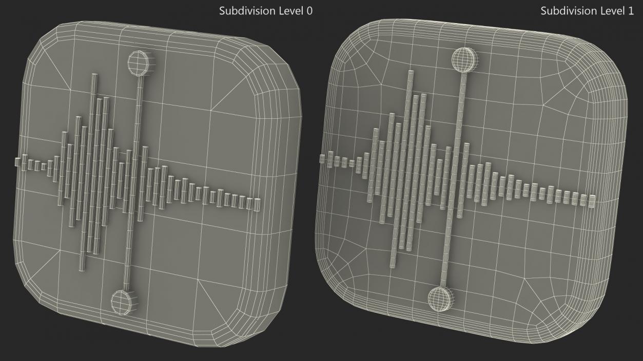 iPhone iOS Voice Memos Icon 2 3D model