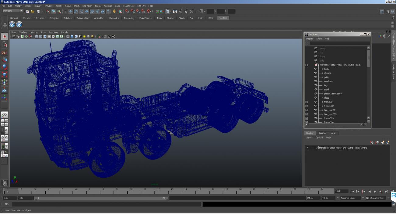 3D Heavy Utility Truck 8X8 model