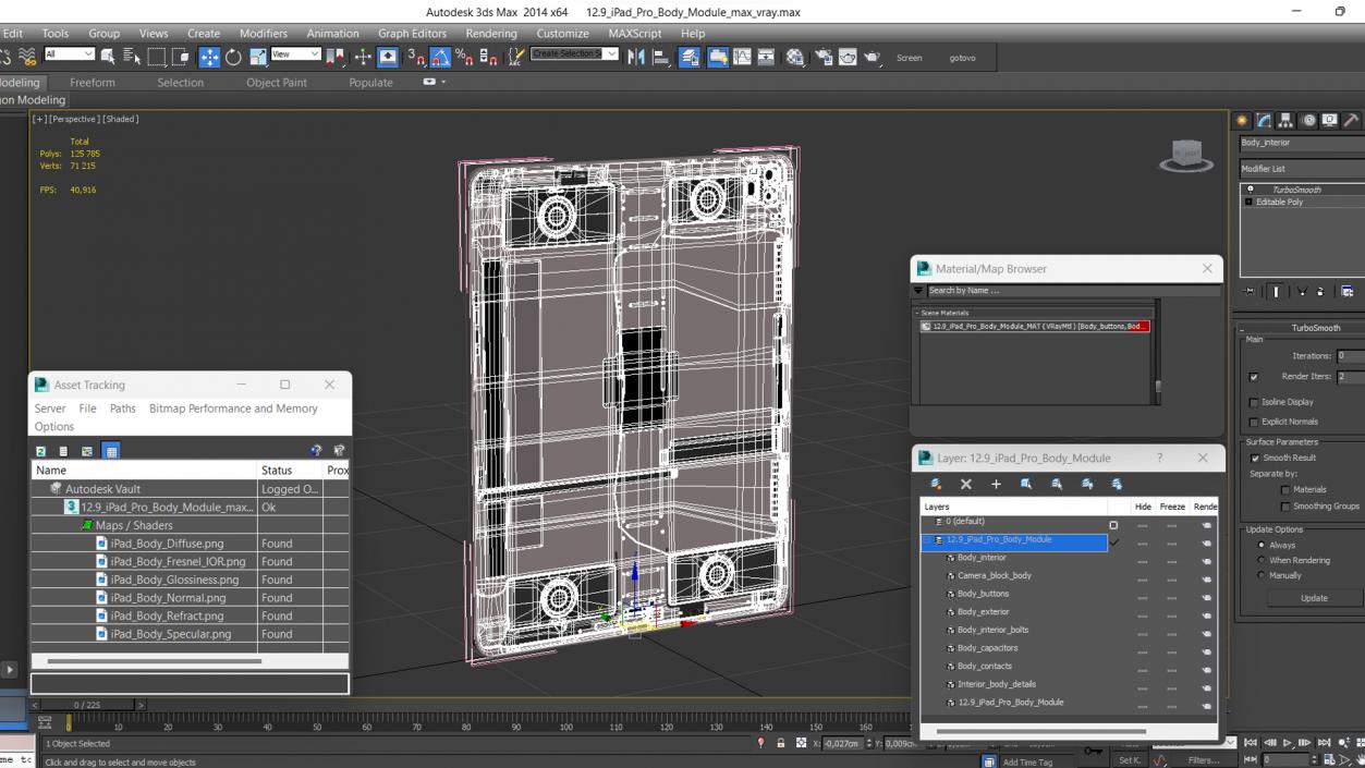 3D model 12 9 iPad Pro Body Module