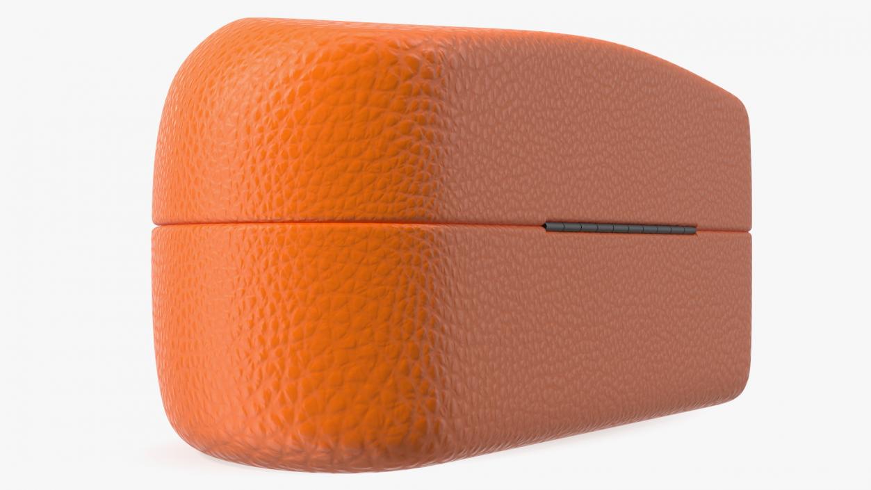 Hard Shell Leather Eyeglass Case Orange 3D model