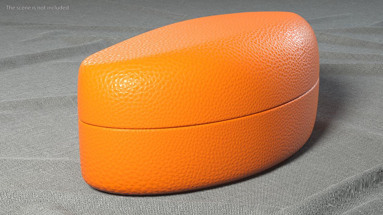 Hard Shell Leather Eyeglass Case Orange 3D model