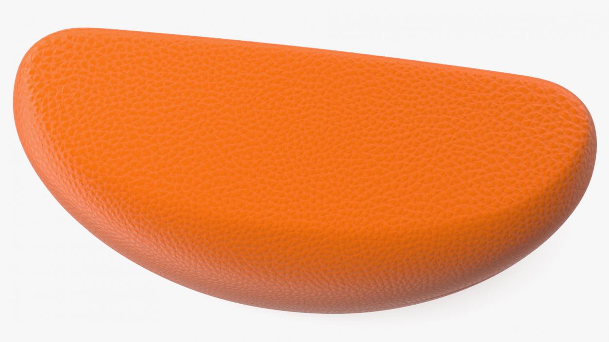 Hard Shell Leather Eyeglass Case Orange 3D model