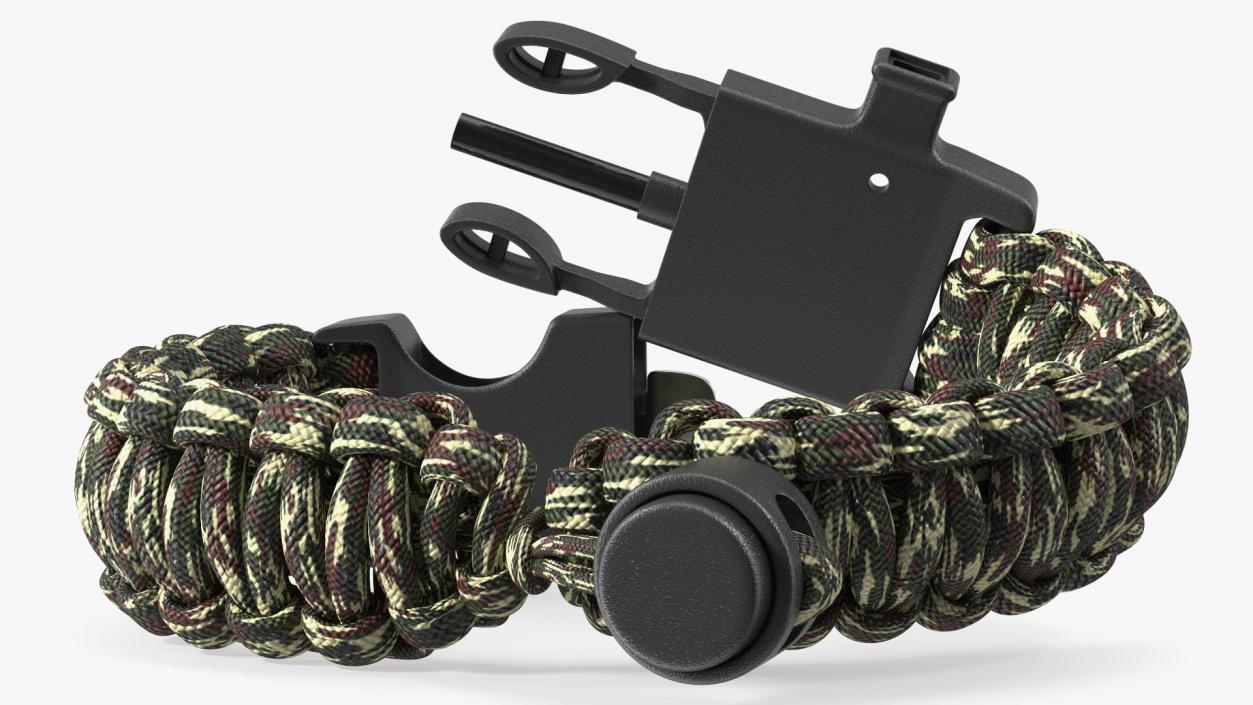 3D model Atomic Bear Cobra Survival Bracelet Camo