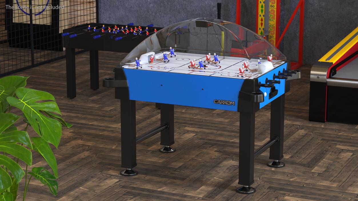 Carrom Signature Stick Hockey Table Rigged 3D