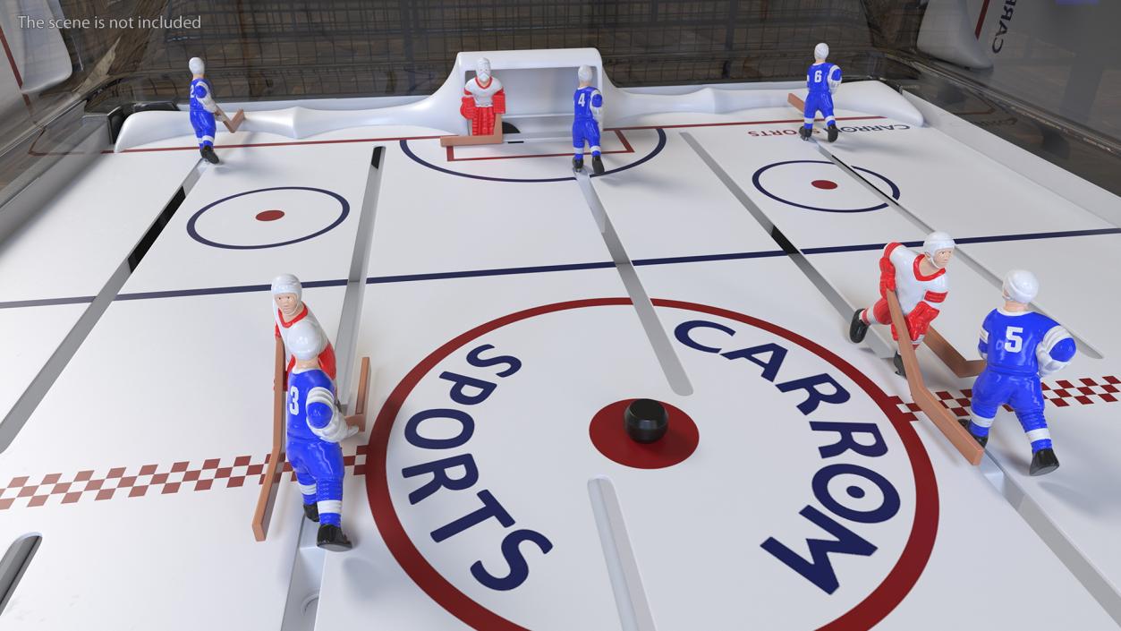 Carrom Signature Stick Hockey Table Rigged 3D