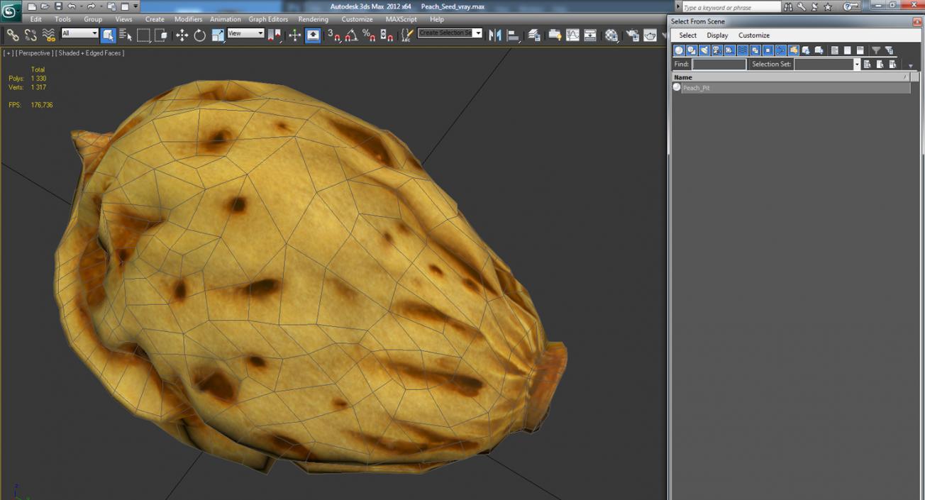 3D model Peach Seed