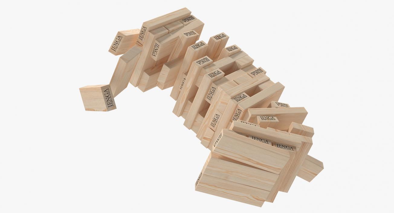 Jenga Falling Tower 3D model