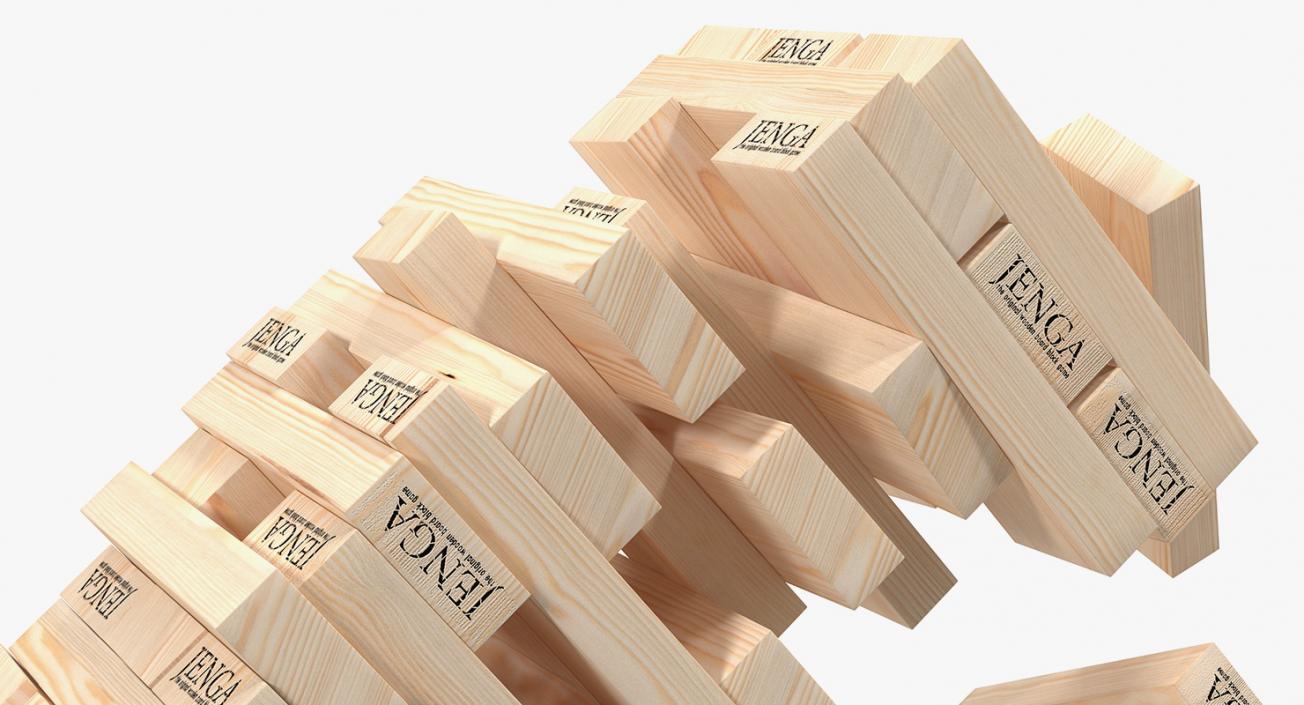 Jenga Falling Tower 3D model