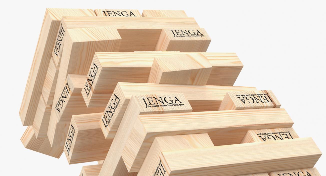 Jenga Falling Tower 3D model