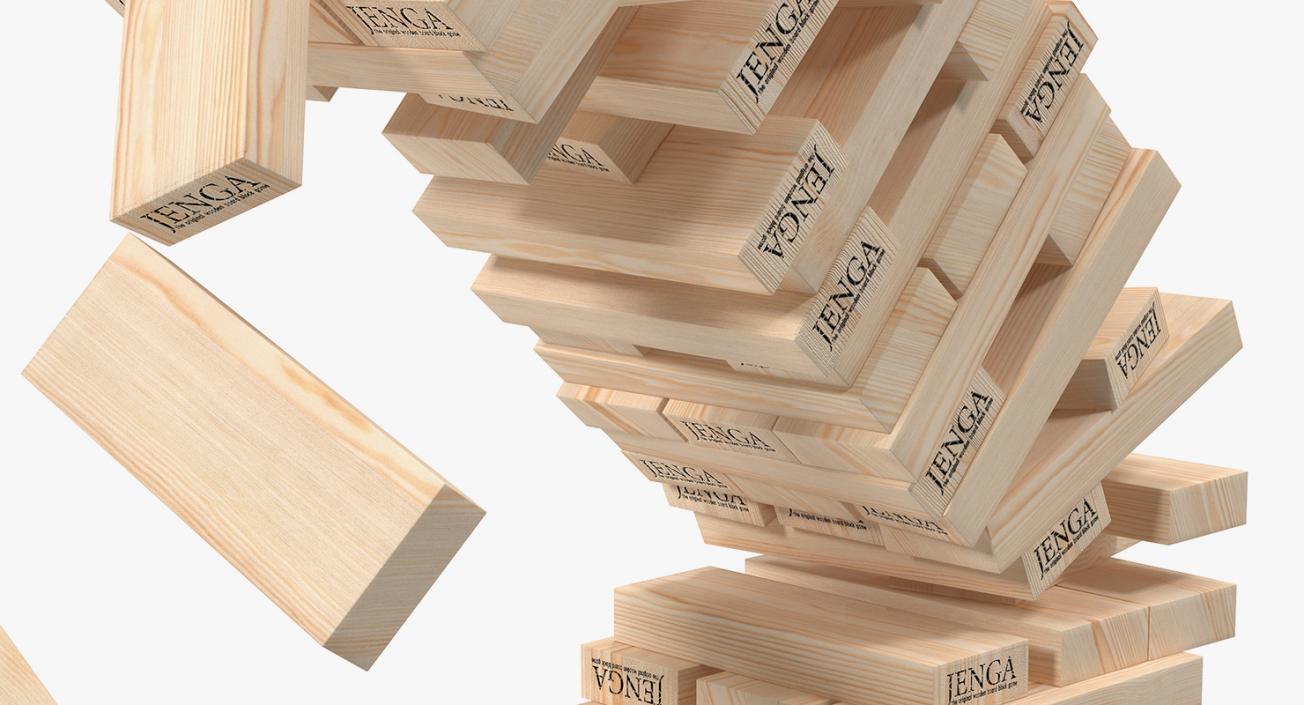 Jenga Falling Tower 3D model