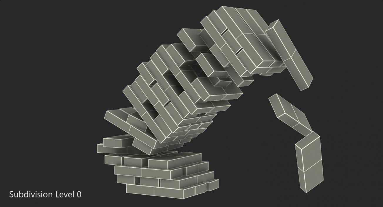 Jenga Falling Tower 3D model