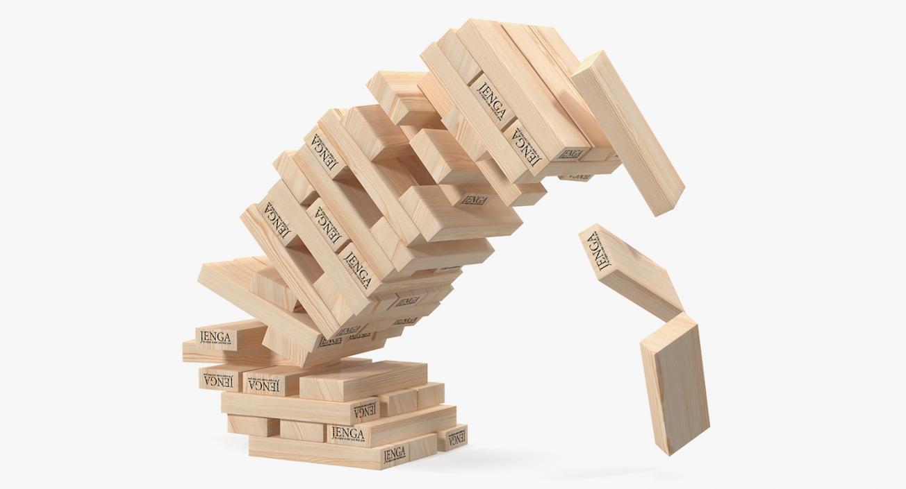 Jenga Falling Tower 3D model