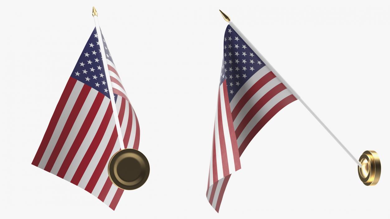 3D Wall Flag USA model