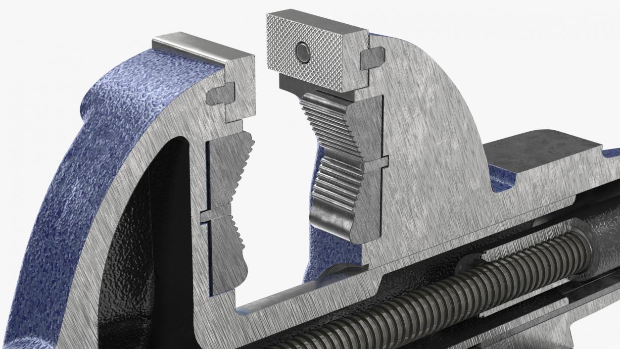 Bench Vise Cross Section 3D model