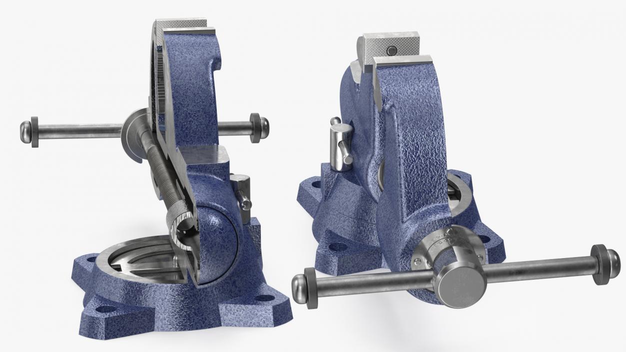 Bench Vise Cross Section 3D model