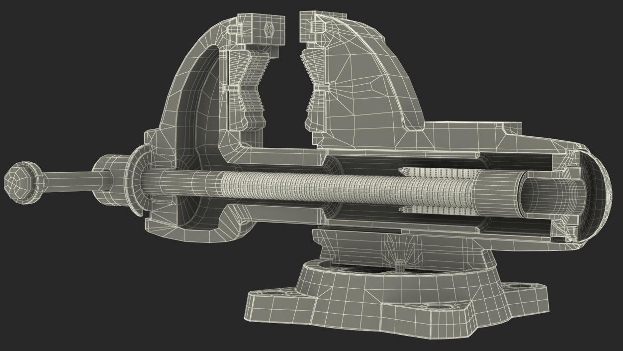 Bench Vise Cross Section 3D model