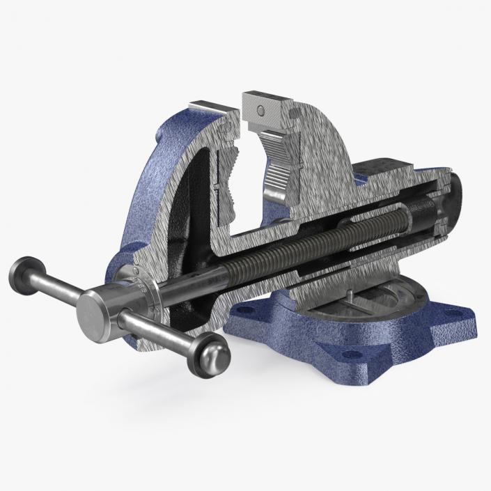 Bench Vise Cross Section 3D model