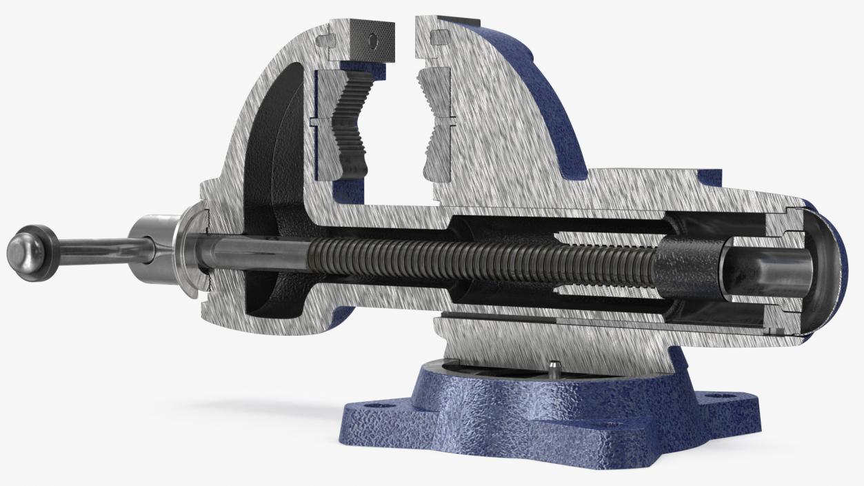 Bench Vise Cross Section 3D model