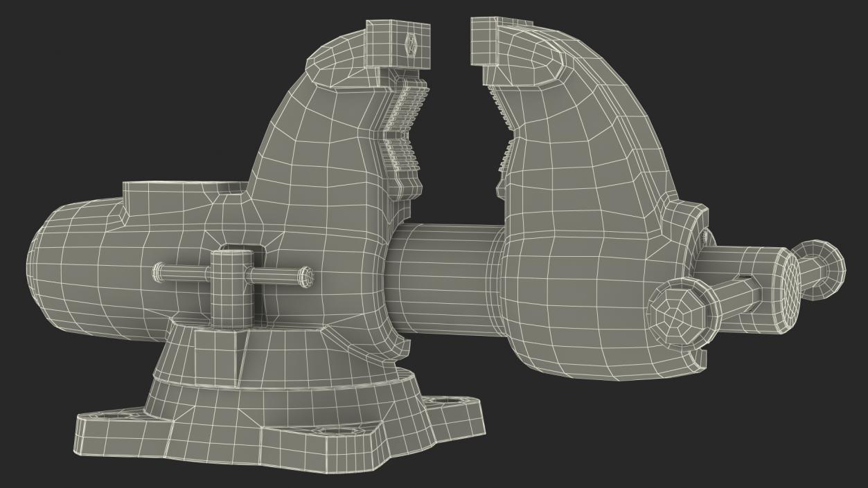 Bench Vise Cross Section 3D model