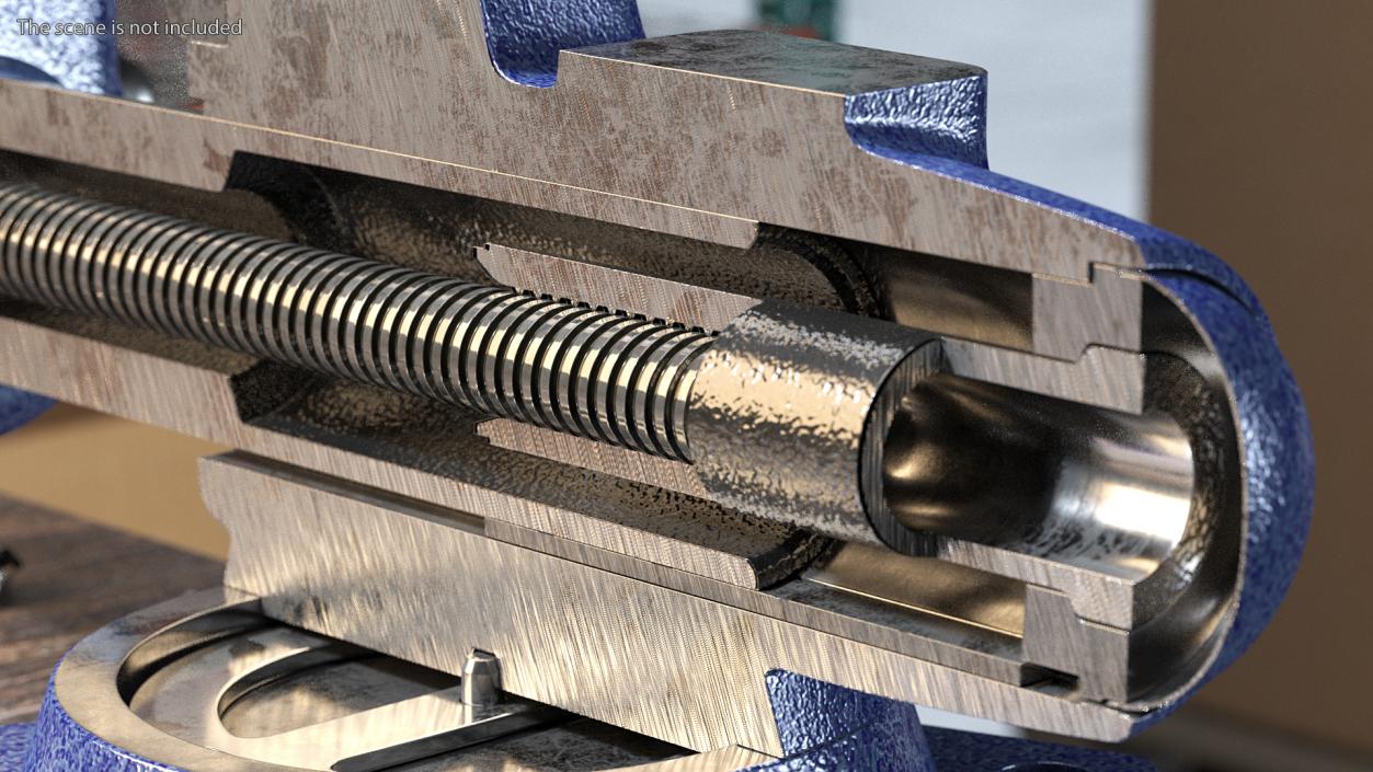 Bench Vise Cross Section 3D model