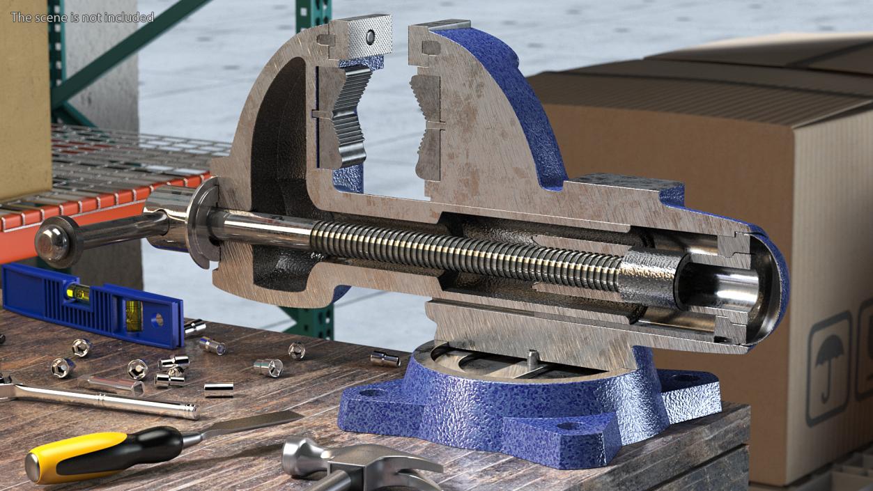 Bench Vise Cross Section 3D model