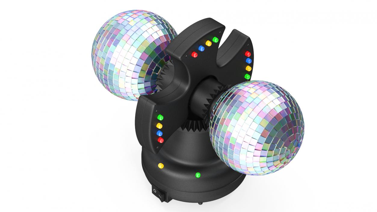 3D model Twin Disco Mirror Ball Switched on Rigged for Maya