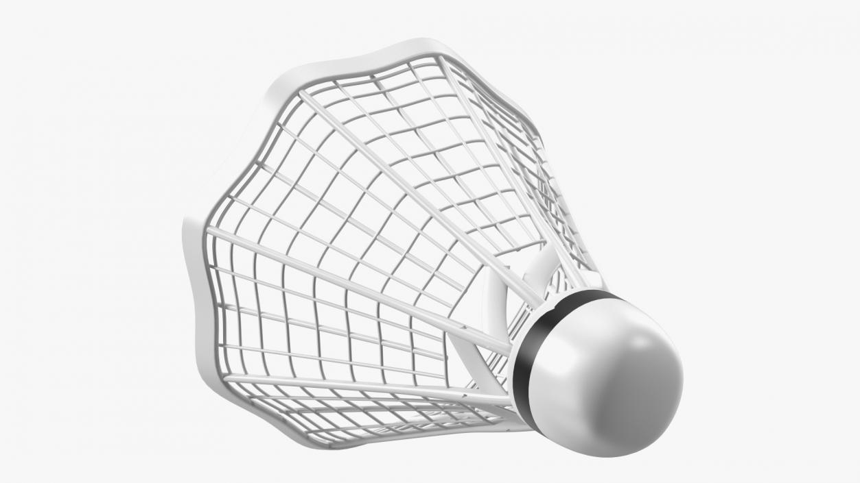 3D Badminton Racquet and Shuttlecock model