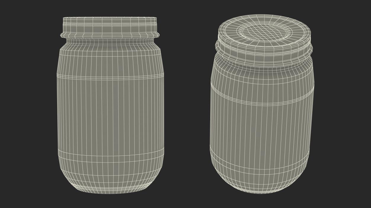 Baby Food Empty Jar 170g 3D model