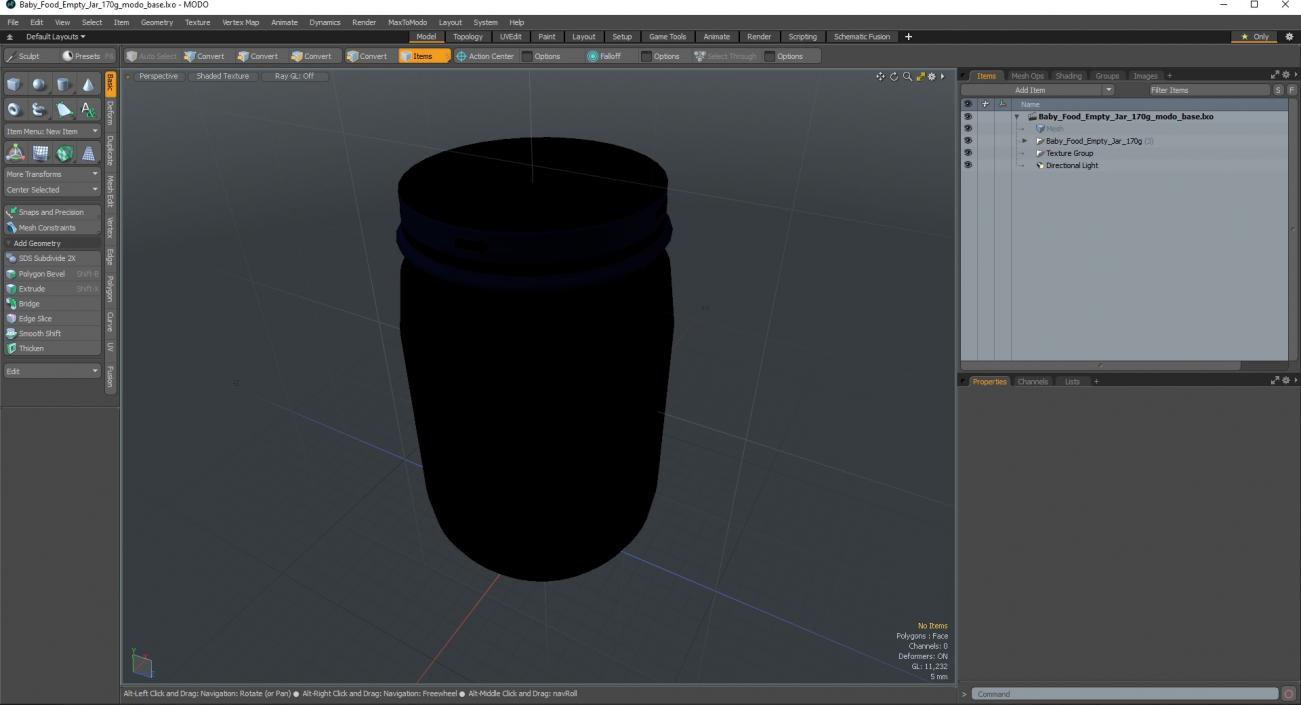 Baby Food Empty Jar 170g 3D model