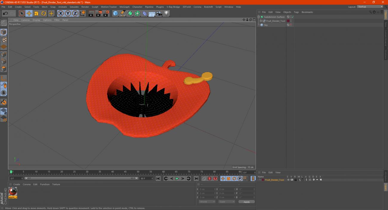 3D Fruit Divider Tool model