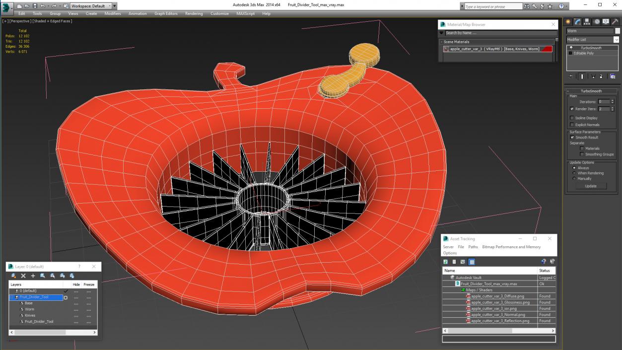 3D Fruit Divider Tool model