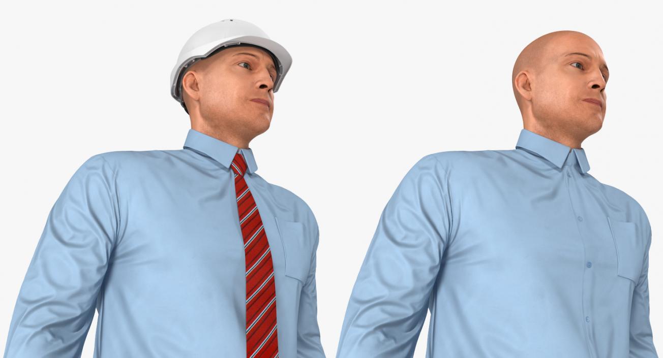 3D model Construction Engineer in Hardhat  Rigged