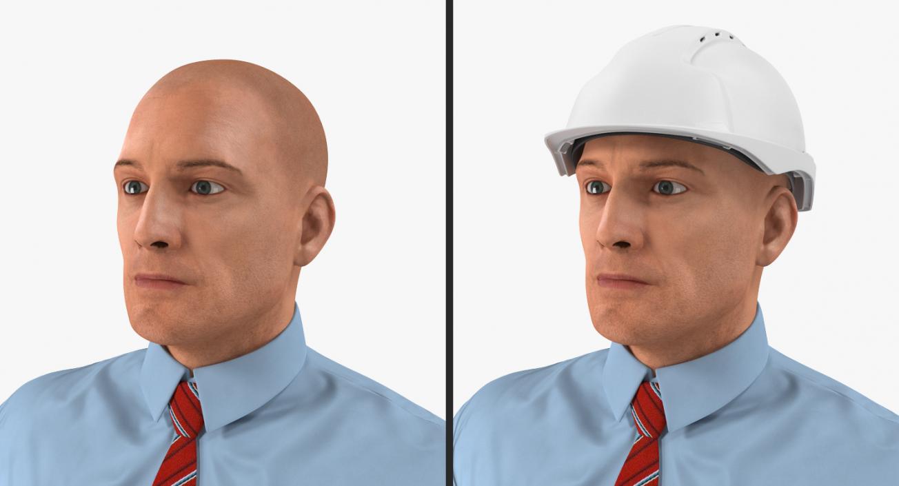 3D model Construction Engineer in Hardhat  Rigged