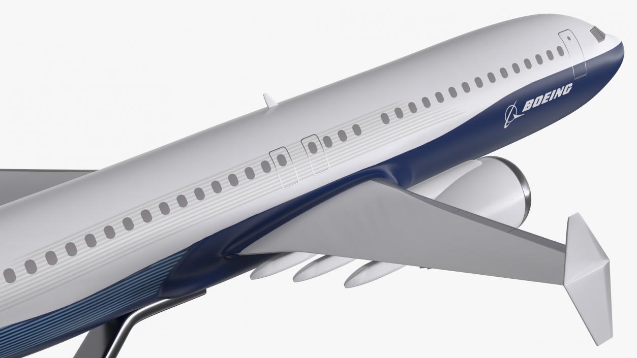 Boeing 737 Max 8 Scale Model with Stand 3D model