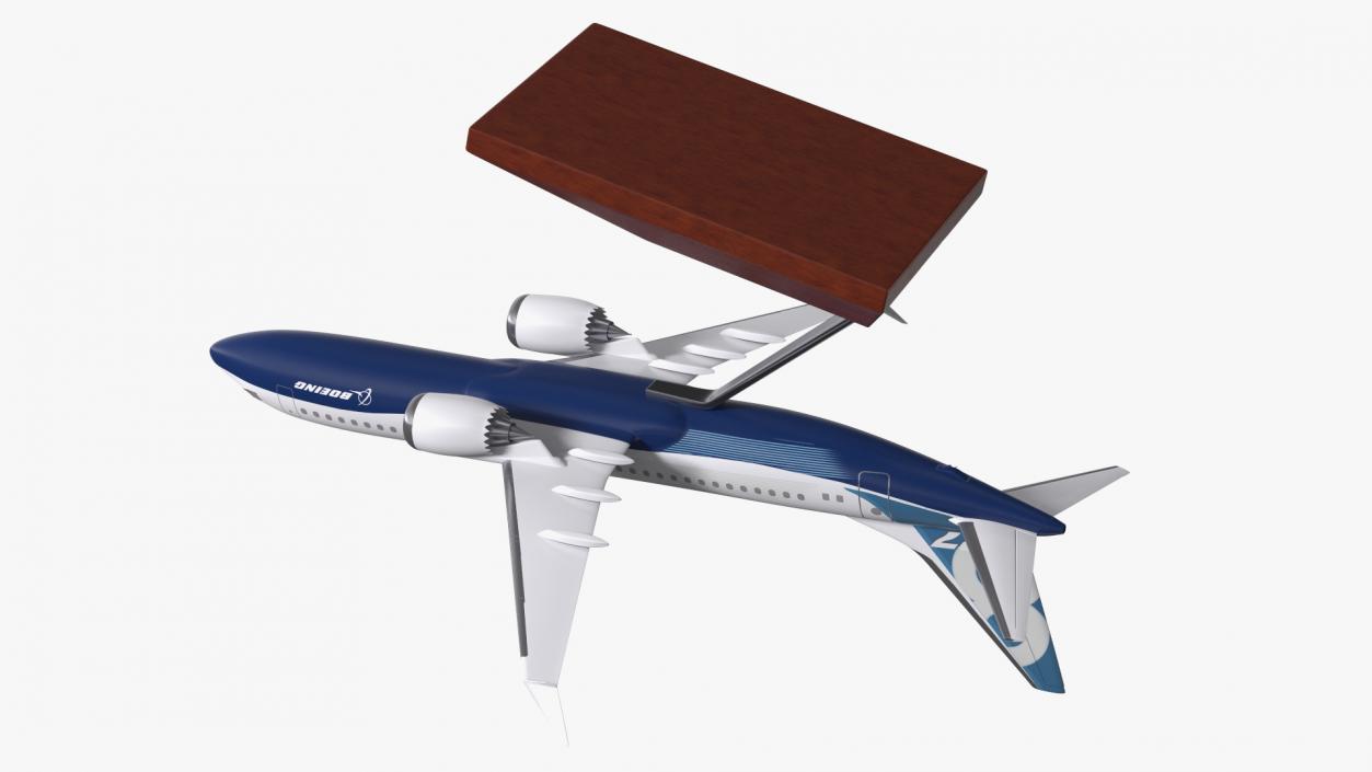 Boeing 737 Max 8 Scale Model with Stand 3D model