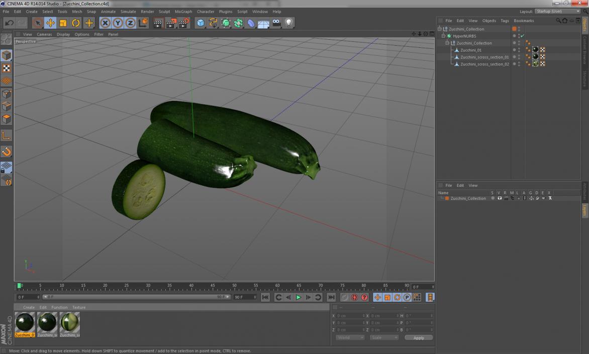 Zucchini Collection 3D model