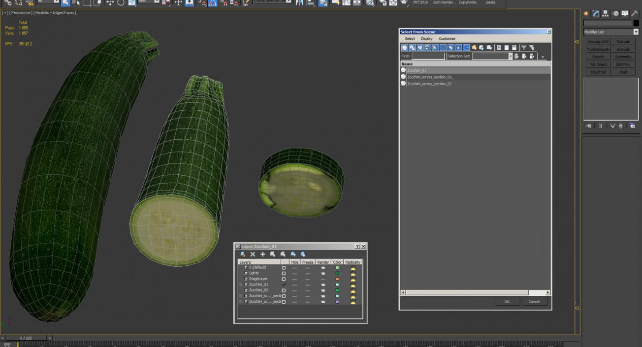 Zucchini Collection 3D model