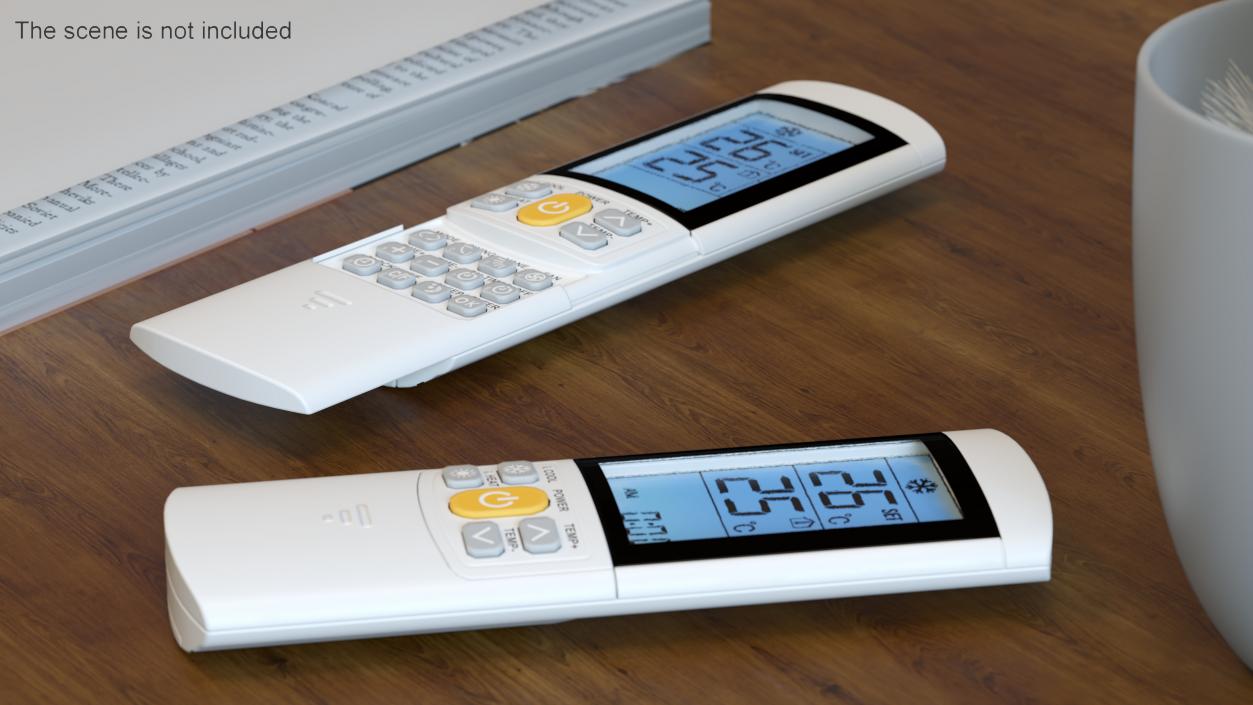 3D Air Conditioner Remote Control White Lights On 2 model