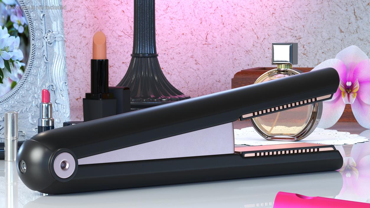 3D Hair Straightener Black model